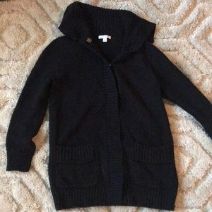 Thick black cardigan